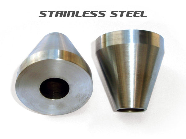 Bicycle Frame Jig Head Tube Centering Cones - Stainless Steel - Pair