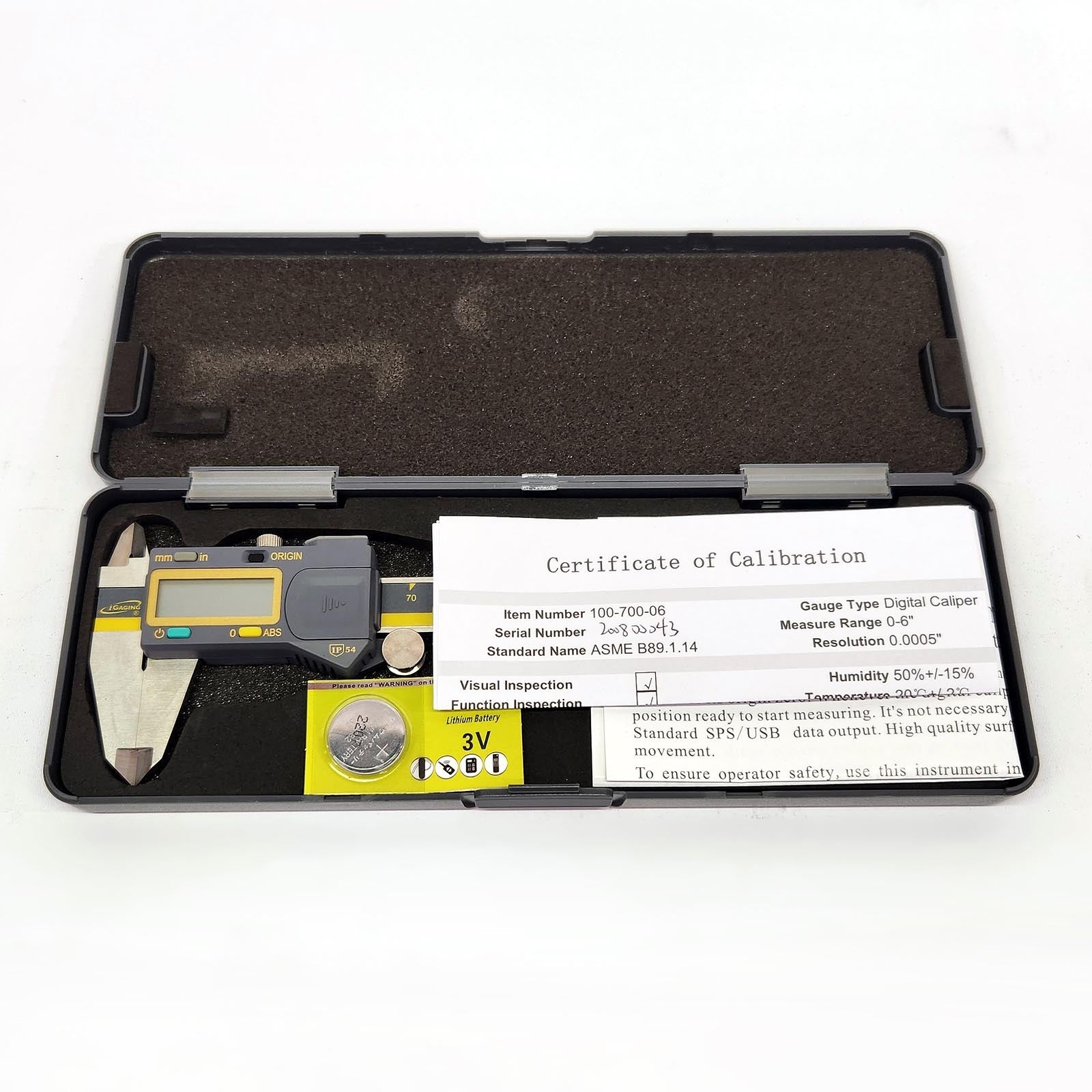 6" Digital Caliper in Case