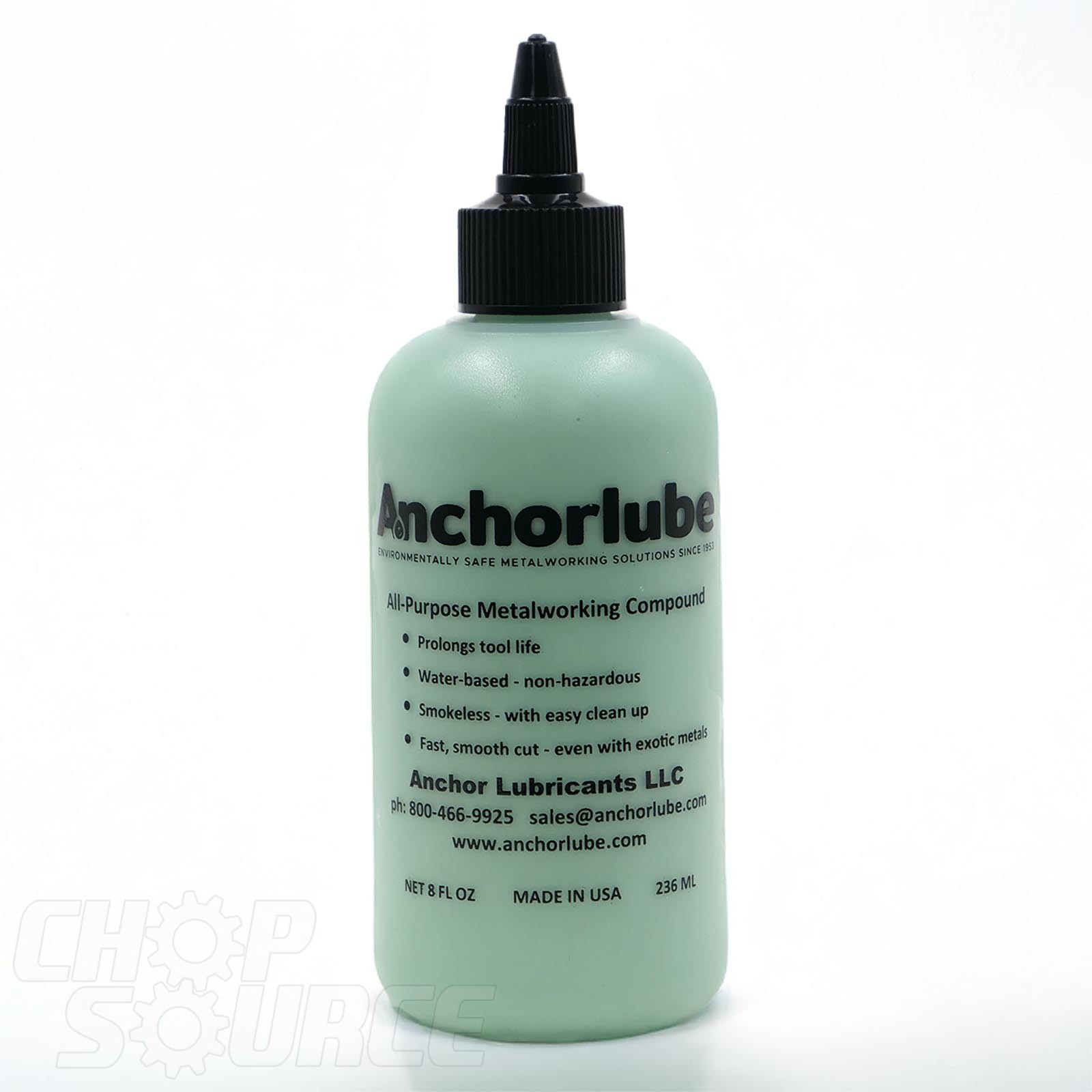Anchorlube 8oz Water-based Cutting Lubricant - Squeeze Bottle - Front