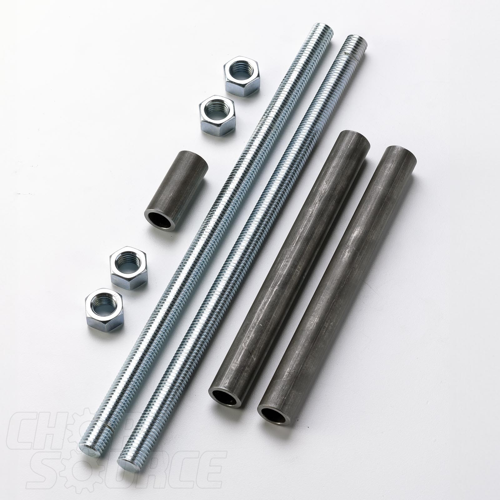 5/8" Threaded Rods with Spacer Material for Axle Plate Fixture