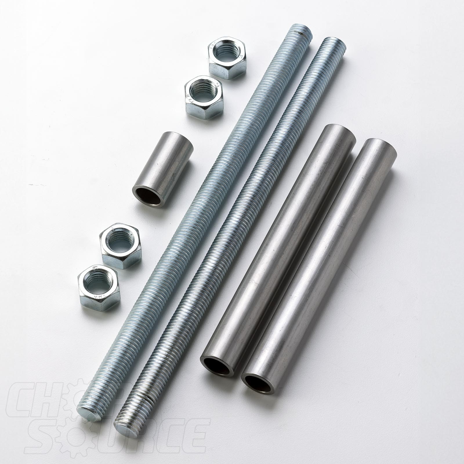 3/4" Threaded Rods with Spacer Material for Axle Plate Fixture