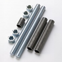 1" Threaded Rods with Spacer Material for Axle Plate Fixture