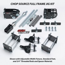 Chop Source Motorcycle Frame Jig Kit - Adjustable Width Fixture and Standard Feet